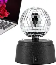 Disco Ball Light - Small Battery-Powered Party Light, Mirror Dance Stage | Disco Ball for Bars, Weddings, Home Parties, Stage Lighting, Band Performances, DJ Events, Fun Party Décor