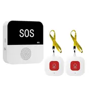 Wireless WiFi Elderly Caregiver Pager SOS Call Button Emergency SOS Medical Alert System for Seniors Patients Elderly As Shown