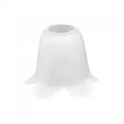 Acid Flower Glass Shade in White Superlux Lighting - Q697