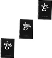 OFFSCH 3pcs Sheet Beginner-friendly Music Notation Book Plastic 6-book Set Non-fading Lines for Guitar