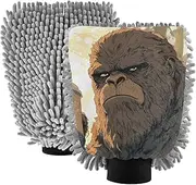 XYMZR Sasquatch Drink Coffee Absorbent Microfiber Car Wash Mitt, Funny Cute Anime Scratch Free for Cars Cleaning, Home Cleaning Mitts, 2 Pack, 10.24” L x 7.09” W