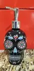 Day of The Dead Sugar Skull Soap Lotion Bodywash Dispenser Black Halloween NEW