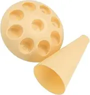 Alipis Piping Bag Holder Icing Tips for Cake Decorating Icing Bags Jumbo Piping Tips Extra Large Piping Tip Organizer Piping Bags with Tips Pastry Bags Cake Tip Organizer Yellow Plastic