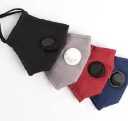 New Washable Reusable 100% Cotton Cloth Face Mask with Air Valve & nose Bridge