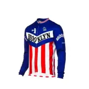 Retro Brooklyn Cycling Long Sleeve Jersey Bicycle Jersey (with Fleece Option)
