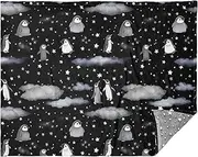 Penguins Stars Black Cloud Dark Soft Blankets and Throws 70x55 Inch Cars Sofa Couch Blankets for Women Leaf Personalized Sherpa Cozy