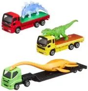 Takara Tomy Tomica Let's play! Dinosaur carrier set Mini car toy Ages 3 and up