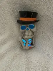 Candy Bowl Skeleton with Hat Halloween lights up 8” RARE NEW