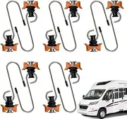 Track Tie Down Hooks | Tie Down Track System - 10X Multi Purpose Aluminum Rail Fixing Buckle Connecting Ring for Tractor