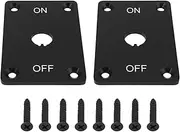 Be In Your Mind 2Pcs Toggle Switch Panel ON-Off Bracket Mounting Holes 12mm with Screws Aluminum Alloy for Most Caravan Marine Boat Car Trailer RV