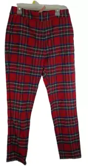 Nwt Vineyard Vines Womens Plaid Flannel Stretch Wool Polyester Lounge Pants Sz 2