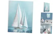 Sailing Boat Canvas Wall Art - Ocean Picture 16"x12"x 1Panel Two Sailboats