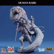 Human Bard Pose 1 | Arcane Minis | D&D Miniature | Cirque Du Sordane