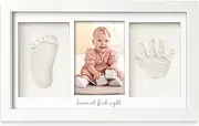 METOY Baby Hand and Footprint Kit - Baby Footprint Kit, Newborn Keepsake Frame, Baby Handprint Kit, Personalized Baby Gifts, Nursery Decor, Baby Shower Gifts for Girls Boys