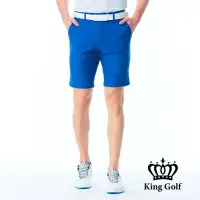 在飛比找momo購物網優惠-【KING GOLF】實體同步款-男款素面百搭修身彈性休閒短