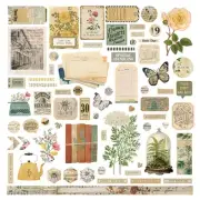 4 Pack Everyday Junque Stickers 12"X12"-Elements 5A00257C-1G859