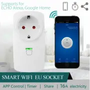 Wifi Smart 16A EU Plug Power Socket Outlet Timer APP For ECHO ALEXA GOOGLE HOME