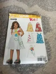 Unused Uncut New Look Sewing Pattern 6690 Size 1/2-4 Halter Dress Tie Dress Tank
