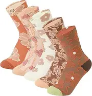 [Stacknovo] Autumn Winter Cute Vintage Fuzzy Socks Women, Spring Fancy Thick Cozy Thermal Warm Best Gifts Under 10 Dollars…