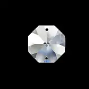 Asfour Octagon crystal Beads -Box of 180 - (2-Hole) 30MM Suncatcher prisms #1080