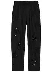 Isabel Marant Hectorina Eyelet-embroidered Tapered Trousers - Black - 36 (UK8 / S) 36 (UK8 / S)