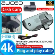 4K 2160P Wifi DVR Dash Cam Camera for Lincoln Corsair U625 2019 2020 2021 2022