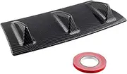 Rynplex Car Rear Bumper Lip Diffuser 3-7 Fin Style Car Back Bumper Spoiler Lip Splitter Car-Styling Carbon Fiber Top Car Spoiler Trim Cover(Carbon Fiber 3 Fin)