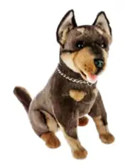 Bocchetta Plush Toys Basil Red and Tan Australian Kelpie Dog