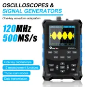 Portable Digital Oscilloscope 120MHz 500MS/s Sampling Rate with 100MHz Probe US