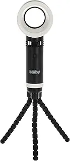 [Nuby] Baby Safe Bladeless Quiet Cooling Fan with Flexible Tripod Legs | 3 Cooling Modes | Rechargeable USB Cord Included | Black