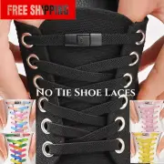Shoe Laces Press Lock Shoelaces without Ties Elastic Laces Sneaker 8mm No Tie