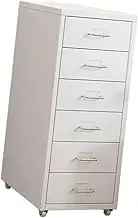 Drawer Dresser Chest Organizer Chest with Wheel Multifunctional Fashion Storage Dresser Narrow Dresser for Bedroom Closet, White