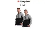 KingGee Mens 2 Packs Trademark Hybrid Hoodie Durable Ripstop Comfy Jacket K15006