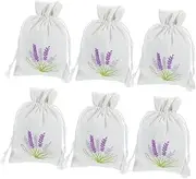 EXQUIMEUBLE 6pcs Drawstring Sachet Bags Portable Empty Fragrance Pouches for Lavender Dried Flowers for Wardrobe Closet Travel Organization