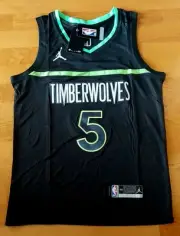 Basketball Jersey Anthony Edwards Timberwolves Black NBA Jersey Size M