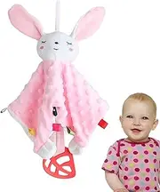Babys Animal Blanket | Safety Blanket Toy Animal - Soft and Safety Blanket with Rattle Paper Teether Appease and Put to Sleep for Toddler Astray