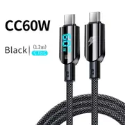 Type C to Type C to Ligtning Fast Charge Cable LED Display USB C to C Charging Date Transfer iPhone
