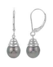 14K 8-9mm Tahitian Pearl Earrings