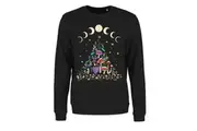 Grindstore Womens/Ladies Mystical Roots Solstice Christmas Sweatshirt (Black) - UTGR6816