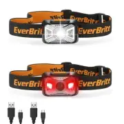 Headlamps Rechargeable with Red Light - Outdoor LED Flashlight Head Lamps, Wa...