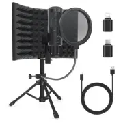 SwaykTech Studio Recording Microphone Isolation Shield with Pop Filter and Metal