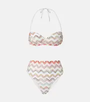 [Missoni] Missoni Zig Zag metallic bikini UK 12 multicoloured