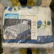 Vtg Montgomery Ward NOS Polyester Blanket 80x90 Full Double Bed Misty Rose USA