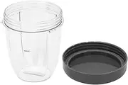 Nutri Bullet 900W Blender Part Kit Replacement Cups Lid for Accessory Large Capacity Easy to Dishwasher Safe Transparent (Small cup 18Oz)