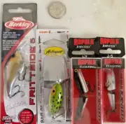 NEW LOT 4 FISHING LURES RAPALA JOINTED MINN ARBOGAST JITTERBUG BERKLEY FRITTSIDE