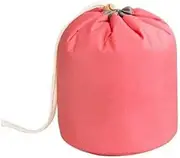 HBD SALES Multifunctional Cosmetic Makeup Bag for Women Drawstring Toiletry Travel Organizer Barrel Shaped Vanity Pouch (Multi Colour- 1 pc), Multi, M, Cosmetic Bag