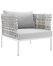 Modway Harmony Sunbrella Basket Weave Outdoor Patio Aluminum Armchair