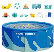 Foldable Swimming Pool - Foldable Pet Bath, Children's Paddling Pool, Foldable Outdoor Pool, Robust PVC Dog Bath, Non-Inflatable Folding Pool for , Dogs, Garden