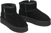 UGG DREAMMERINO Mini Platform Boots Platform Boots Zip Chestnut,Womens Platform Boots Sheepskin Boots for Women Suede Platform Boots