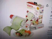 NEW Vasta Veggie & Fruit Sheet Slicer W/ Stainless Steel Blade & Bonus Fettucine